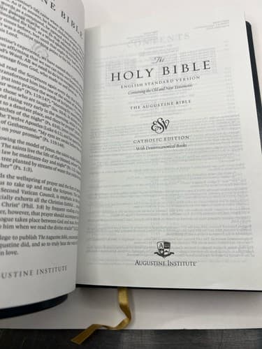 Catholic Bible - ESV Catholic Edition - Navy Leather - Thumbnail 6