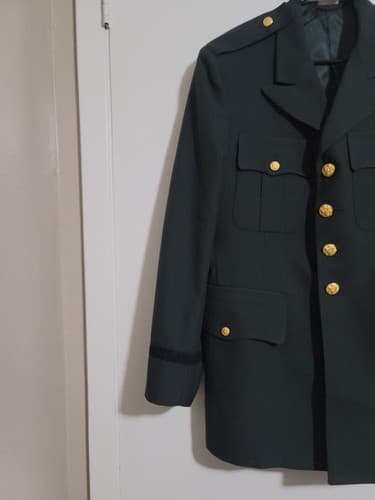 ASU Coat Service Jacket Dress Army Green Size: (39/R) NSN: 8405-01-330-7412 - Thumbnail 2