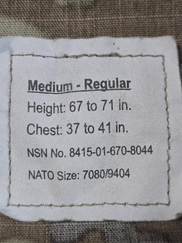 US Army IHWCU Coat OCP Summer Uniform Medium Reg USGI 8415-01-670-8044 #Q50q - Thumbnail 5