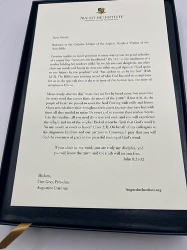 Catholic Bible - ESV Catholic Edition - Navy Leather - Thumbnail 3