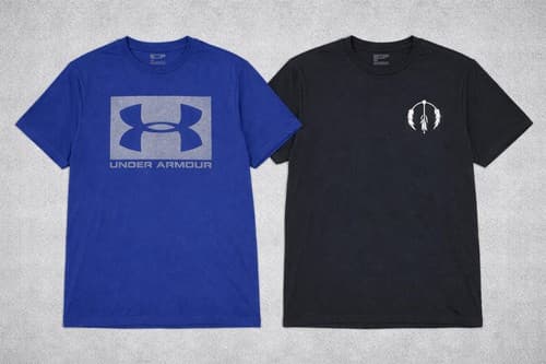2 Shirt Lot Under Armour Logo Tee + One For The Road Graphic T-Shirt Casual Lot
