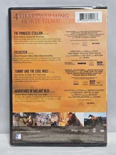 Star-Studded Stallions DVD 4-Movie Collection Heartwarming Horse Stories #T62t - Thumbnail 2