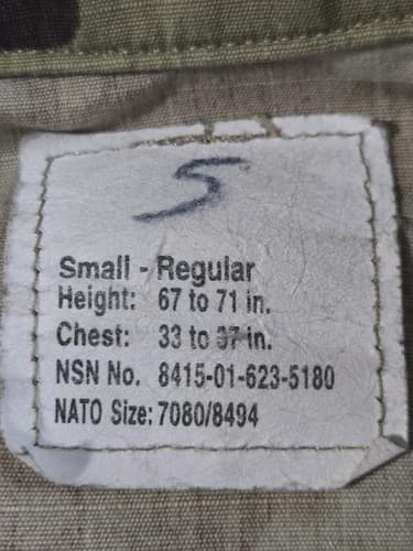 US Army OCP ACU Coat Scorpion W2 Small Regular USGI NSN 8415-01-623-5180 #Q51q - Thumbnail 7
