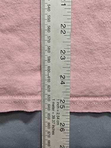 Delta Pro Weight Men's Size Medium Pink Graphic Short Sleeve T-Shirt #G45t - Thumbnail 10