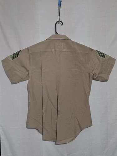 USMC Men's Khaki Service Shirt Short Sleeve Sz 15.5 USGI 8405-01-515-8974 #Q54q - Thumbnail 6