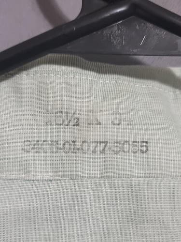 Genuine US Military DSCP Light Green Long Sleeve Dress Shirt 16 1/2 x 34 #39v - Thumbnail 4