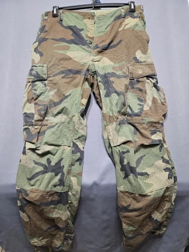 US Military Issue Woodland Camo BDU Cargo Pants Trouser Medium Regular M/R #T68h - Thumbnail 2