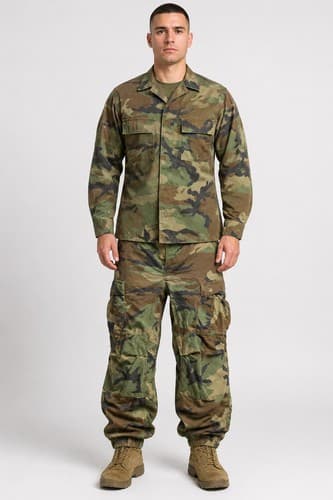 US Military Issue Woodland Camo BDU Cargo Pants Trouser Medium Regular M/R #T68h