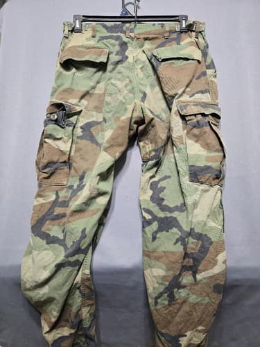 US Military Issue Woodland Camo BDU Cargo Pants Trouser Medium Regular M/R #T68h - Thumbnail 4