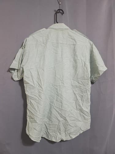 US Military DSCP Light Green Short Sleeve Uniform Dress Shirt Size 16 1/2 #38v - Thumbnail 4
