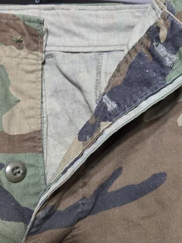 US Military Issue Woodland Camo BDU Cargo Pants Trouser Medium Regular M/R #T68h - Thumbnail 3