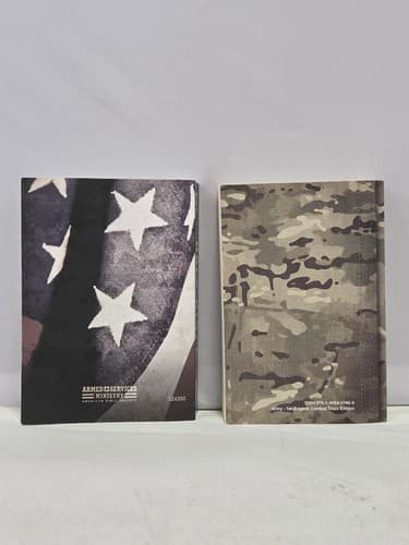 Holy Bible Military Theme 2 Book Set Camo Flag Cover 1st Cavalry Patch - Thumbnail 2