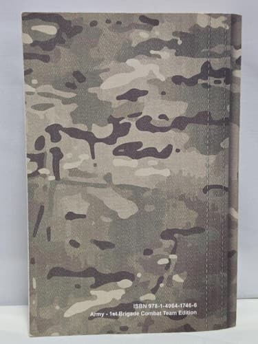 Holy Bible Military Theme 2 Book Set Camo Flag Cover 1st Cavalry Patch - Thumbnail 8