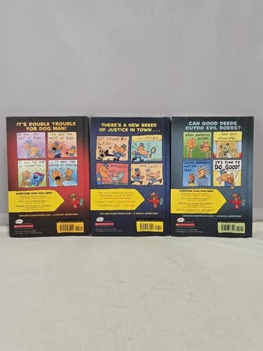 Dog Man 3 Book Lot Dav Pilkey Tale of Two Kitties Ball Rolls - Thumbnail 2