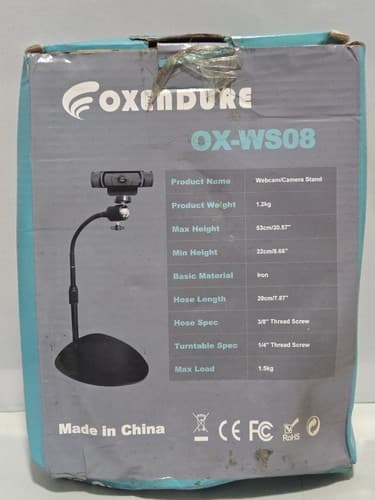 Oxendure OX-WS08 Webcam Camera Stand Flexible Desk Mount Tripod Holder Streaming - Thumbnail 2