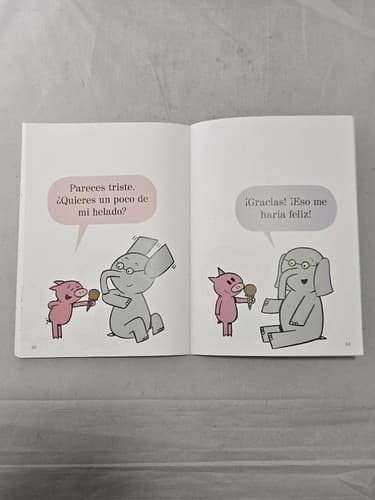 Elefante y Cerdita: ¿Debo compartir mi helado? Mo Willems Spanish Edition - Thumbnail 8