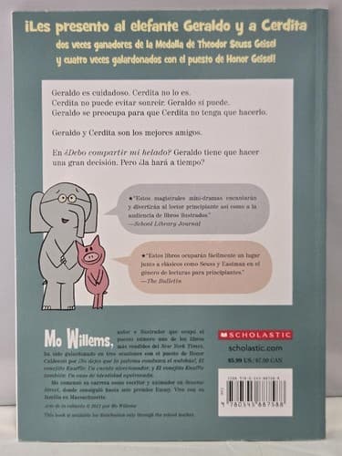 Elefante y Cerdita: ¿Debo compartir mi helado? Mo Willems Spanish Edition - Thumbnail 3