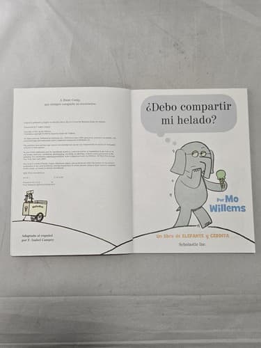Elefante y Cerdita: ¿Debo compartir mi helado? Mo Willems Spanish Edition - Thumbnail 4