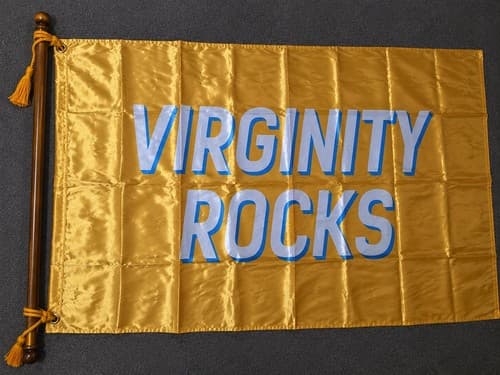 Virginity Rocks Danny Duncan Wall Banner Flag Blue 38" x 58" #G61g
