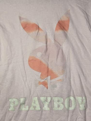 Playboy Bunny Logo Pink Graphic T-Shirt Size Medium Y2K Aesthetic - Thumbnail 2