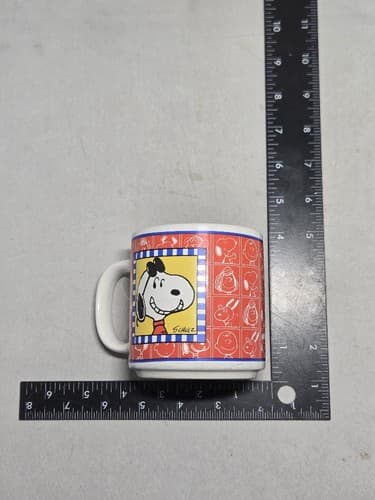 Peanuts Snoopy "Love" Graphic Coffee Mug White Ceramic Heart Design #G66g - Thumbnail 6