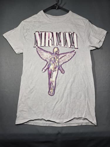 Nirvana In Utero Angel Graphic T-Shirt Black Size Small #G71g - Thumbnail 2