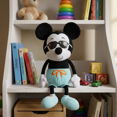 Just Play Disney Mickey Mouse Summer Pool Party Plush 15" Medium Plush Doll #R4