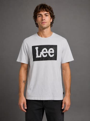 Lee Men's Size Large Blue Graphic Logo Short Sleeve T-Shirt Heritage Tee #F56t