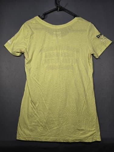 Reebok CrossFit "C.R.O.S.S.F.I.T." Yellow Graphic T-Shirt Women's Sz Large #G70g - Thumbnail 6