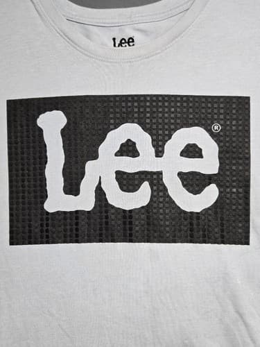 Lee Men's Size Large Blue Graphic Logo Short Sleeve T-Shirt Heritage Tee #F56t - Thumbnail 5