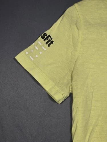 Reebok CrossFit "C.R.O.S.S.F.I.T." Yellow Graphic T-Shirt Women's Sz Large #G70g - Thumbnail 4