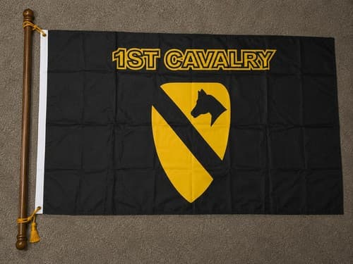 US Army 1st Cavalry Division "The First Team" Gym Banner Flag 36" x 58" #G60g
