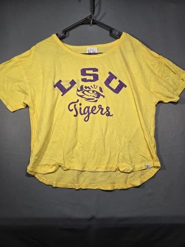 LSU Tigers Women's Yellow Graphic T-Shirt Size Medium Gameday Apparel #G77g - Thumbnail 2