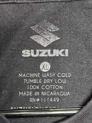 Suzuki Men's XL Black Graphic Logo Short Sleeve T-Shirt Motorcycle Racing #G45g - Thumbnail 7