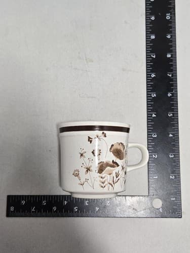 Lot of 2 Vintage Coffee Mugs Baileys Brown Gold Floral Stoneware Japan #T56g - Thumbnail 11