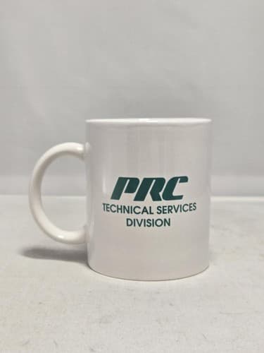 Lot of 2 Mismatched White Ceramic Coffee Mugs Gibson Gold Trim & PRC Promo Cup - Thumbnail 4