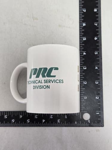 Lot of 2 Mismatched White Ceramic Coffee Mugs Gibson Gold Trim & PRC Promo Cup - Thumbnail 7