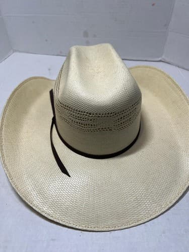 2 Western Straw Cowboy Hats Lot – Resistol 7 1/4 + Cavender’s Ventilated - Thumbnail 11