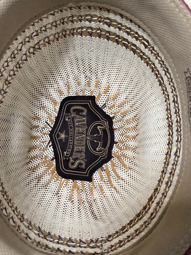 2 Western Straw Cowboy Hats Lot – Resistol 7 1/4 + Cavender’s Ventilated - Thumbnail 3