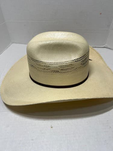 2 Western Straw Cowboy Hats Lot – Resistol 7 1/4 + Cavender’s Ventilated - Thumbnail 9