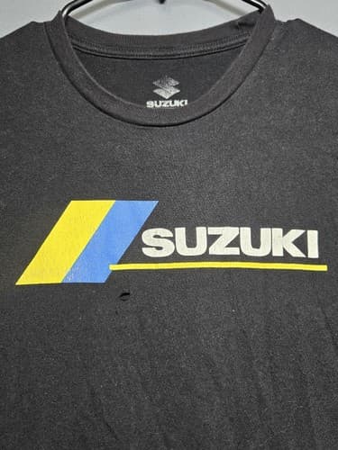 Suzuki Men's XL Black Graphic Logo Short Sleeve T-Shirt Motorcycle Racing #G45g - Thumbnail 5