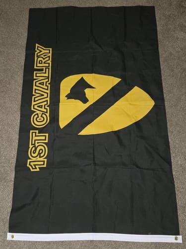 US Army 1st Cavalry Division "The First Team" Gym Banner Flag 36" x 58" #G60g - Thumbnail 2