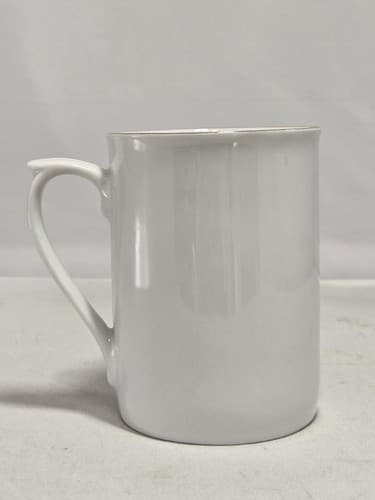 Lot of 2 Mismatched White Ceramic Coffee Mugs Gibson Gold Trim & PRC Promo Cup - Thumbnail 9