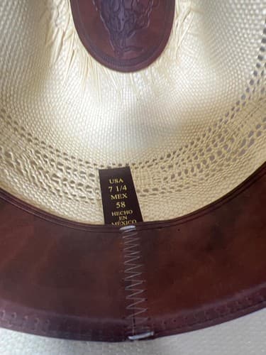 2 Western Straw Cowboy Hats Lot – Resistol 7 1/4 + Cavender’s Ventilated - Thumbnail 7