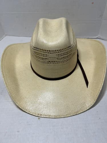 2 Western Straw Cowboy Hats Lot – Resistol 7 1/4 + Cavender’s Ventilated - Thumbnail 10