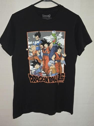 Dragon Ball Z Graphic T-Shirt Small Black Toki Animation Anime Manga Goku VGC