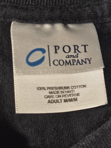 Port & Company Men's Black Short Sleeve Essential T-Shirt Size Medium #S93s - Thumbnail 8