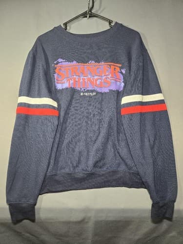 Stranger Things Men's Black Long Sleeve Hellfire Club Graphic Tee Size XL #S98s
