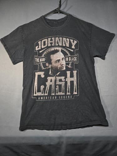 Johnny Cash Men's Short Sleeve "Man in Black" Graphic T-Shirt Sz Small #S105s