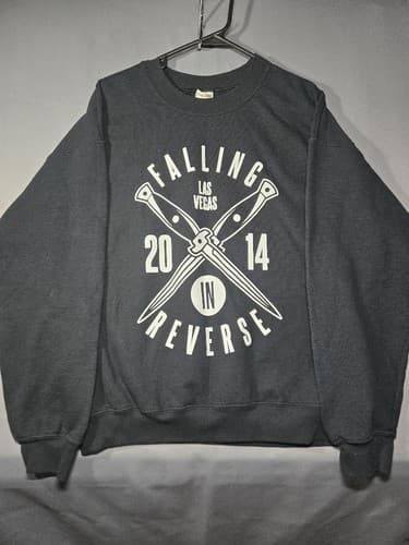 Gildan Heavy Cotton Men's Black Long Sleeve T-Shirt Size Large #S97s